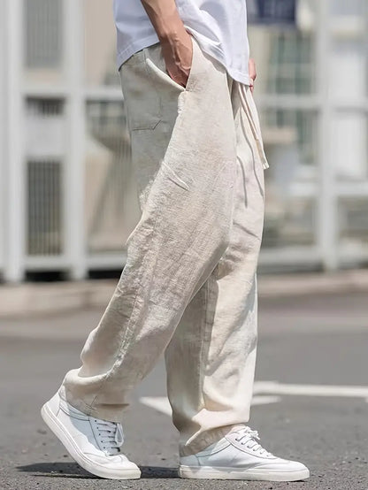 Men's Baggy Linen Trousers – Relaxed Fit, Breathable & Stylish