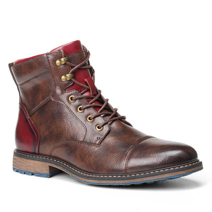 Heren Leren Boots met Rits & Veters – Robuust Design