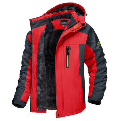 Waterdichte Heren Outdoorjas met Capuchon Warm Gevoerd