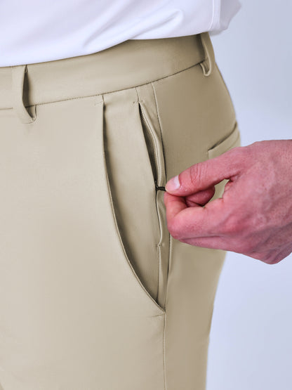 Mike | Slanke broek in de kleur Bruin voor heren in stijl geschikt voor alle seizoenen.