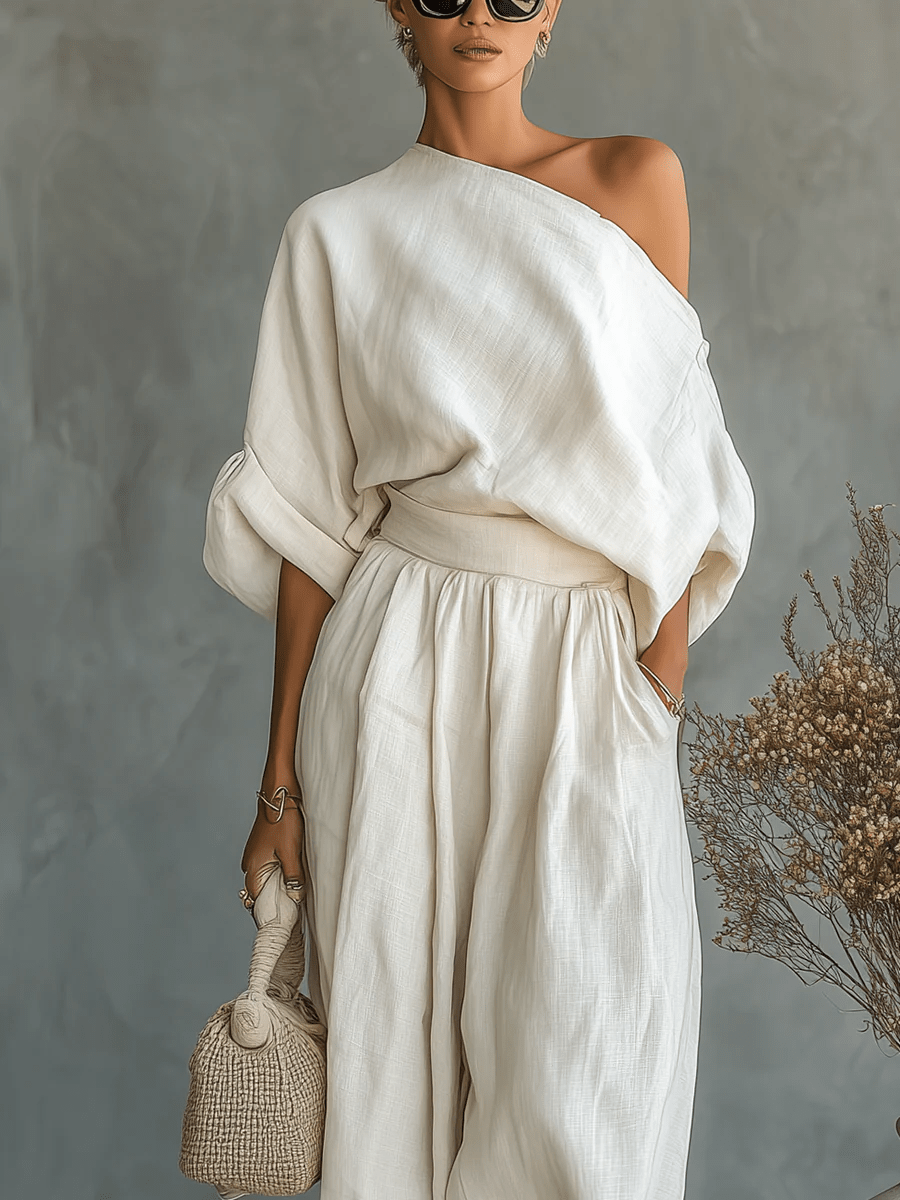 Dames Tweedelige Set Off-shoulder Stijl