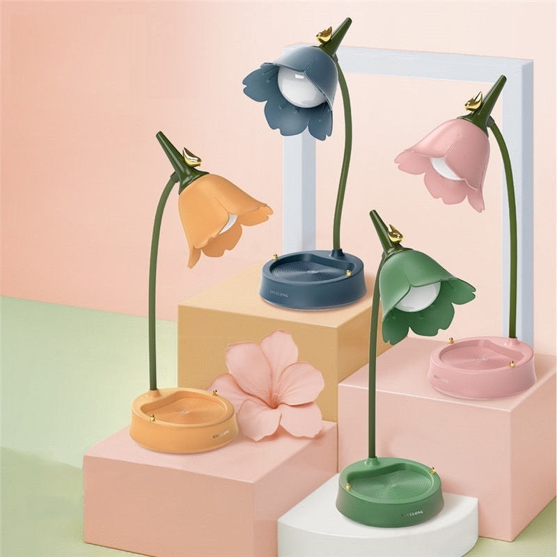 Bloemvormige Bureaulamp met Dimbare LED Verlichting - Mode Vibes