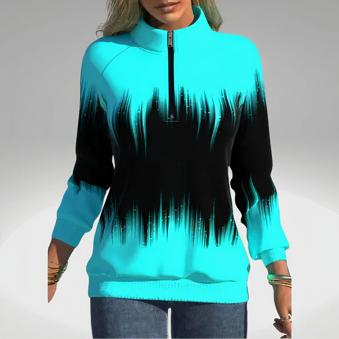Dames Sweatshirt Ritskraag Elvira Casual Kleding