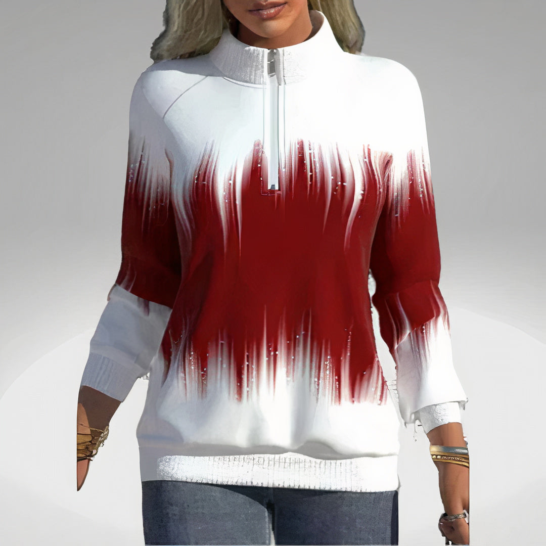 Dames Sweatshirt Ritskraag Elvira Casual Kleding