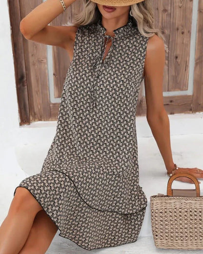 Mouwloze Zomerjurk voor Vrouw Elegant en Luchtig