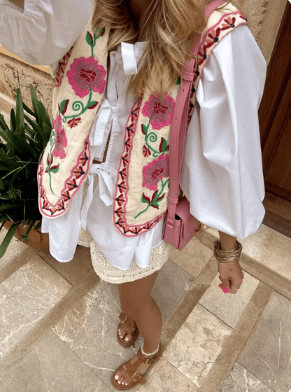 Blaire – Zomers Dames Vest met Bloemenprint