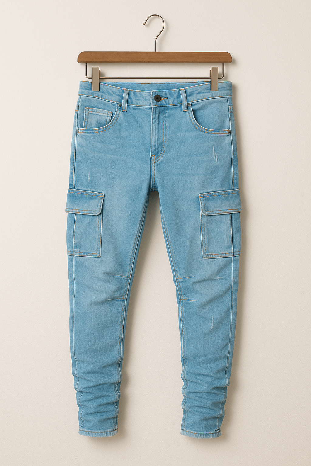 Casper – Heren Stretch Cargo Jeans met Slim Fit en Meerdere Zakken