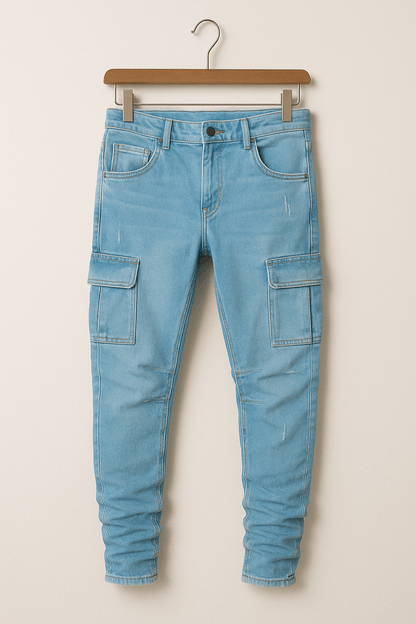 Casper – Heren Stretch Cargo Jeans met Slim Fit en Meerdere Zakken