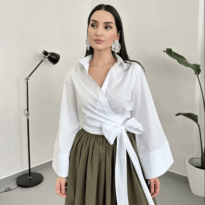 Charissa – Kimono Blouse met Brede Strikceintuur