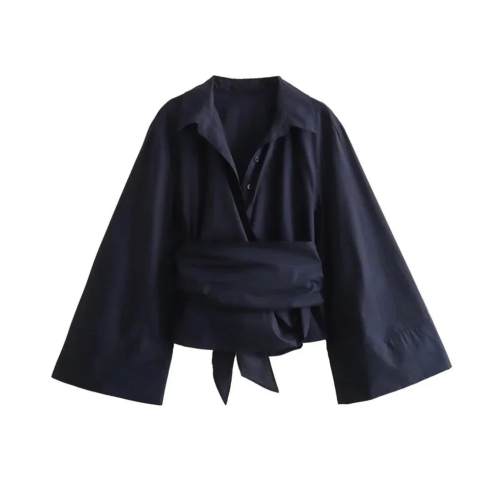 Charissa – Kimono Blouse met Brede Strikceintuur