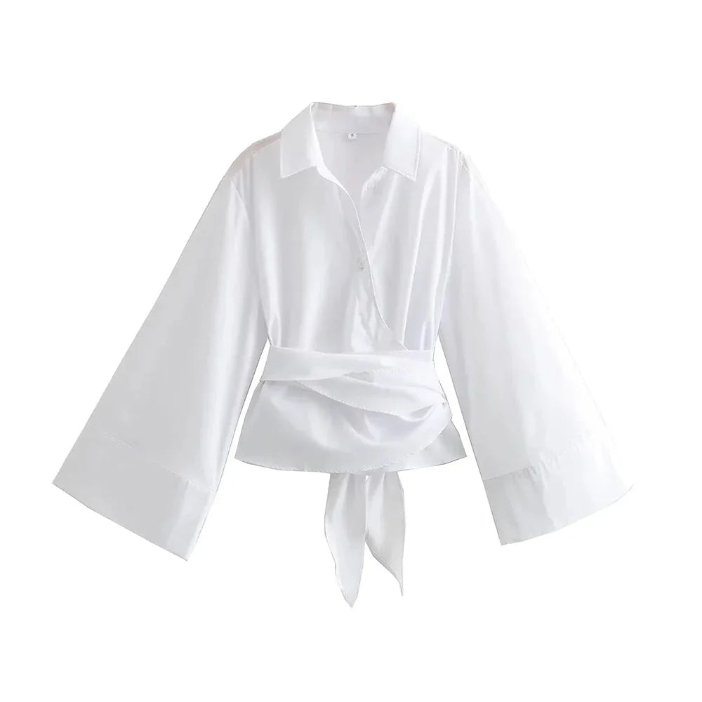 Charissa – Kimono Blouse met Brede Strikceintuur