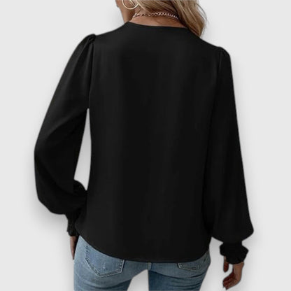 Dames Satijnen Blouse Comfortabele Pasvorm