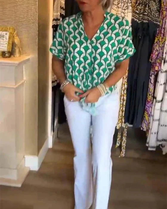 Miley – Dames Blouse met Print en Luchtige Pasvorm