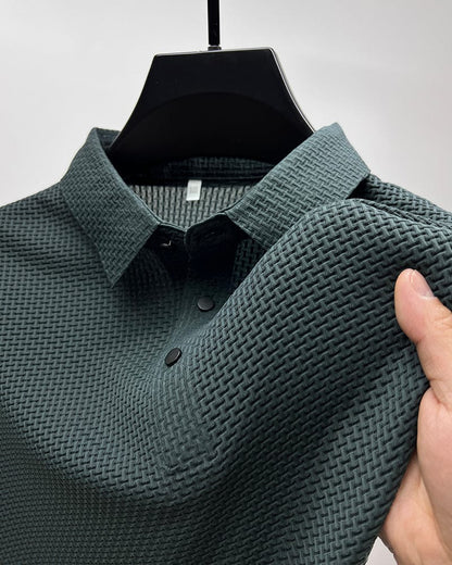 Morten – Heren Polo met Structuur en Comfortabele Pasvorm