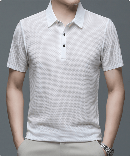 Morten – Heren Polo met Structuur en Comfortabele Pasvorm