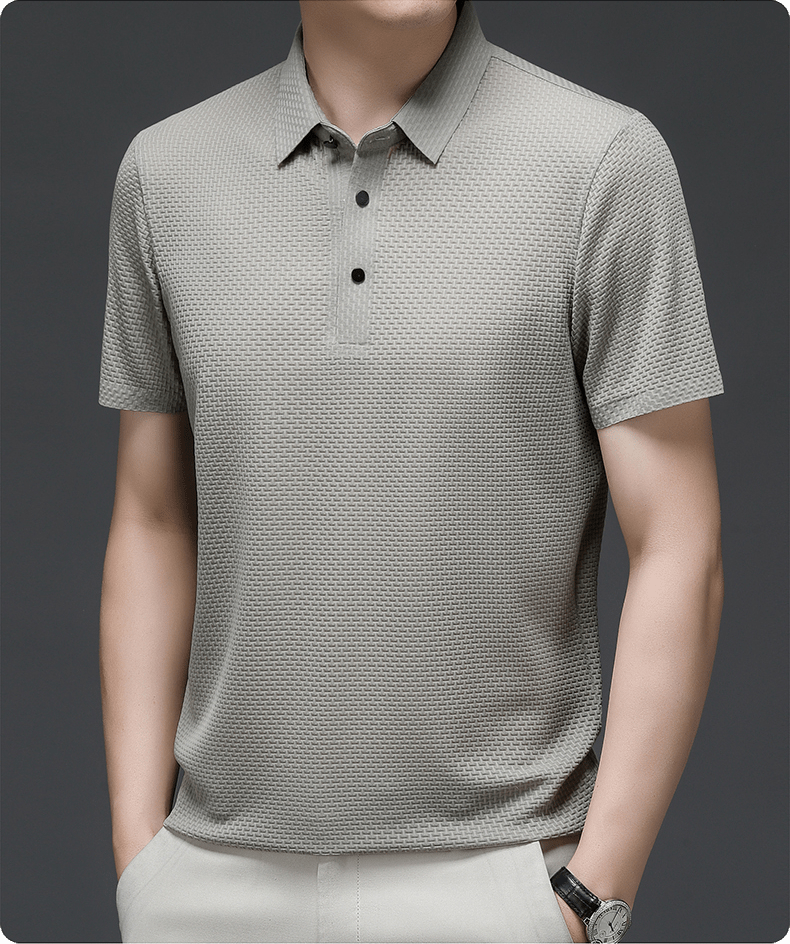 Morten – Heren Polo met Structuur en Comfortabele Pasvorm