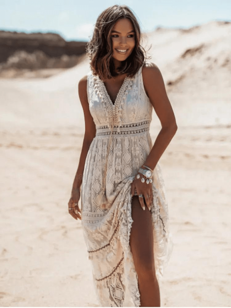 Paige Boho-Spitzenkleid