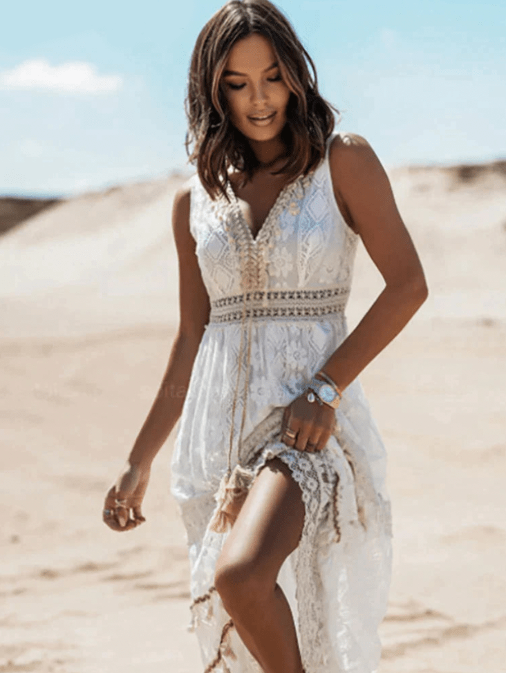 Paige Boho-Spitzenkleid