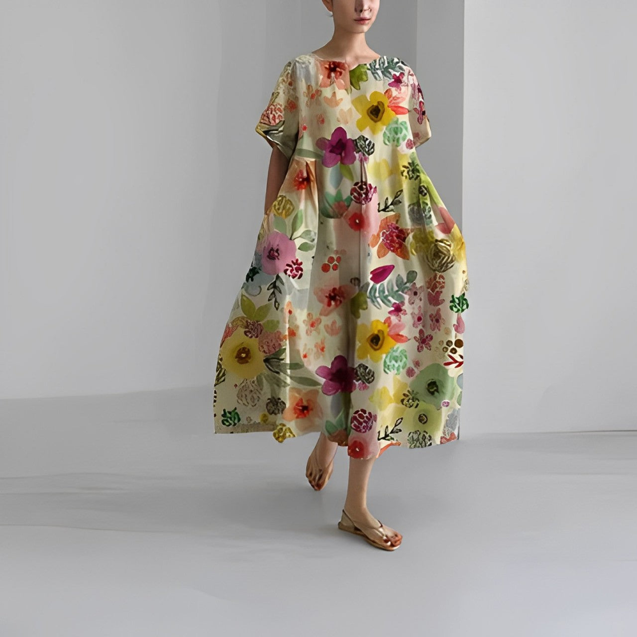 Ronja Lose Bedrucktes Kleid
