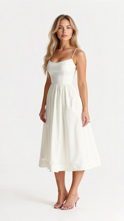 Tamara | Abito Midi Cerimonia Elegante Senza Spalla 1
