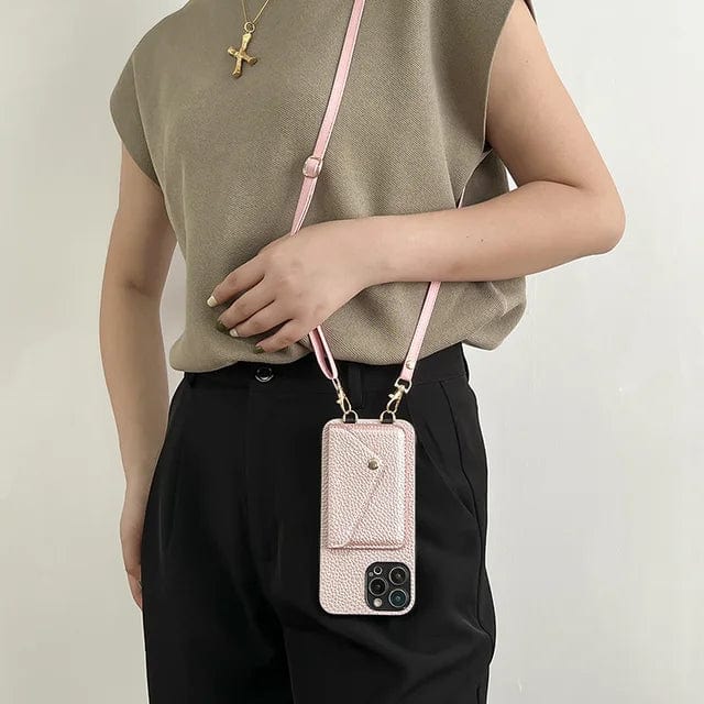 Leren Telefoonhoes Crossbody Stijlvol Design