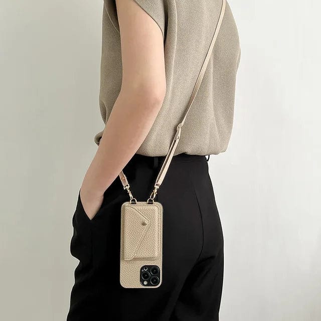Leren Telefoonhoes Crossbody Stijlvol Design