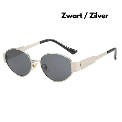 Dames Zonnebril Ronde Goudkleurig Montuur Trendy Laena
