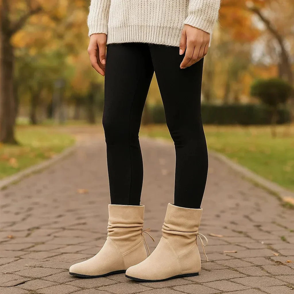 Vrouwen Nubuck Laarzen met Veters - Antislip Zool - Mode Vibes