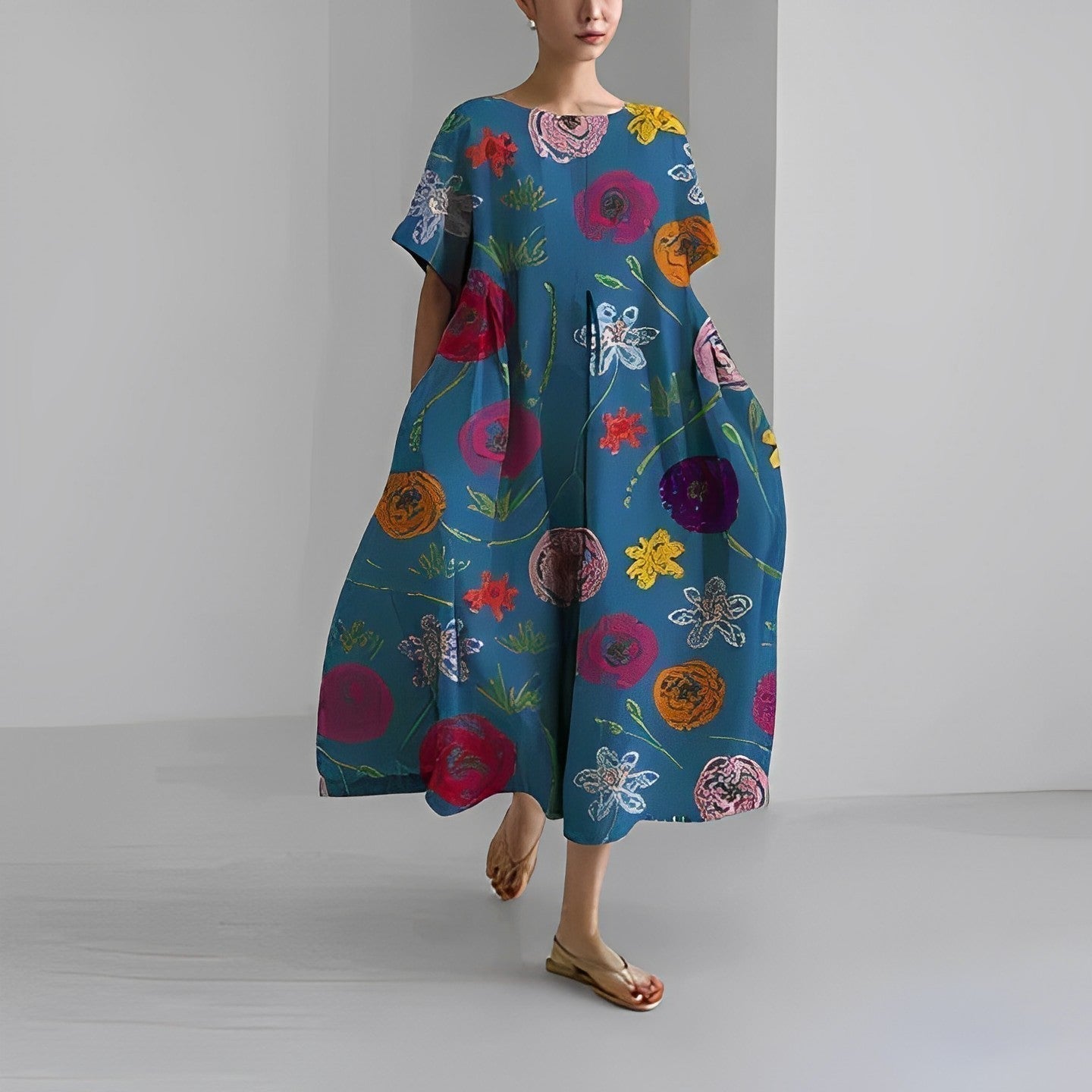Naomi | Abito Donna Maxi Dress Boho Floreale-4