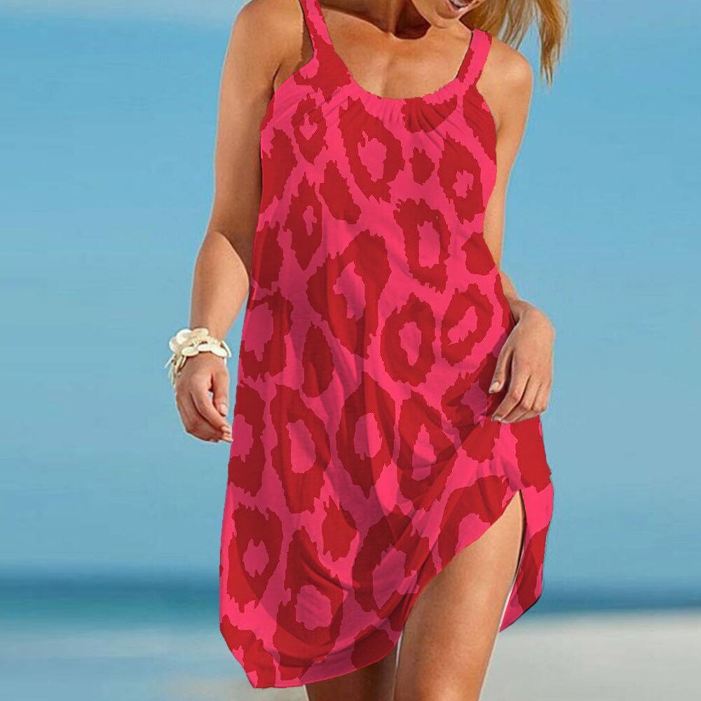 Zomerjurk Luipaardprint Luchtige Jurk voor Vrouw - Mode Vibes