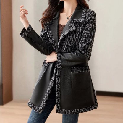 Damesjas Warm Zwart Luxe Renée - Mode Vibes