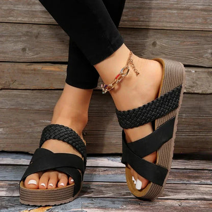 Dames Sandalen Gevlochten Stijl