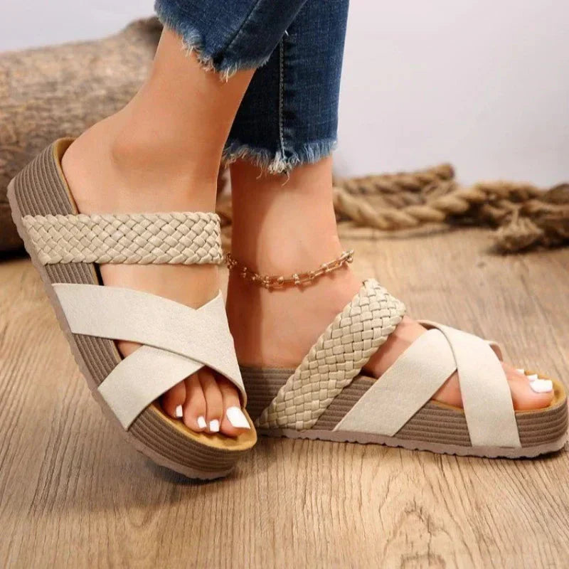 Dames Sandalen Gevlochten Stijl
