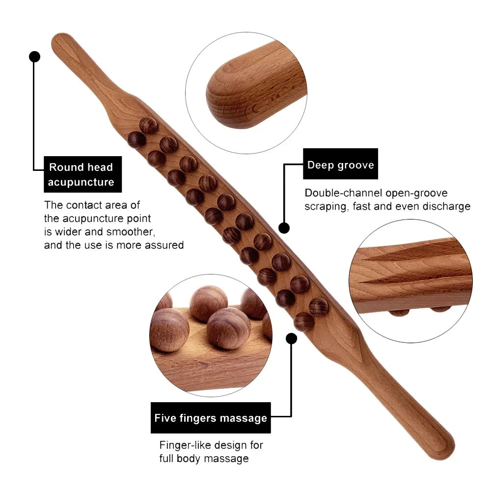 Gua Sha Stok van Hout voor Gezichtsmassage