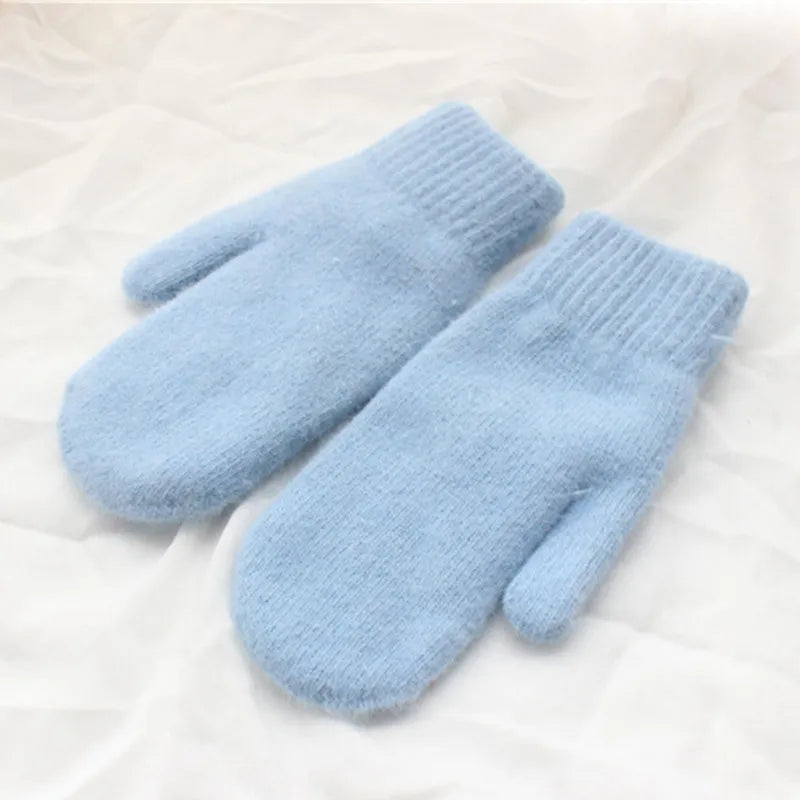 Pluche Wanten Warm en Stijlvol voor Vrouw - Mode Vibes