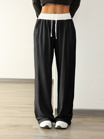 Stretch Trainingsbroek met Zakken voor Vrouwen Hoge Pas - Mode Vibes
