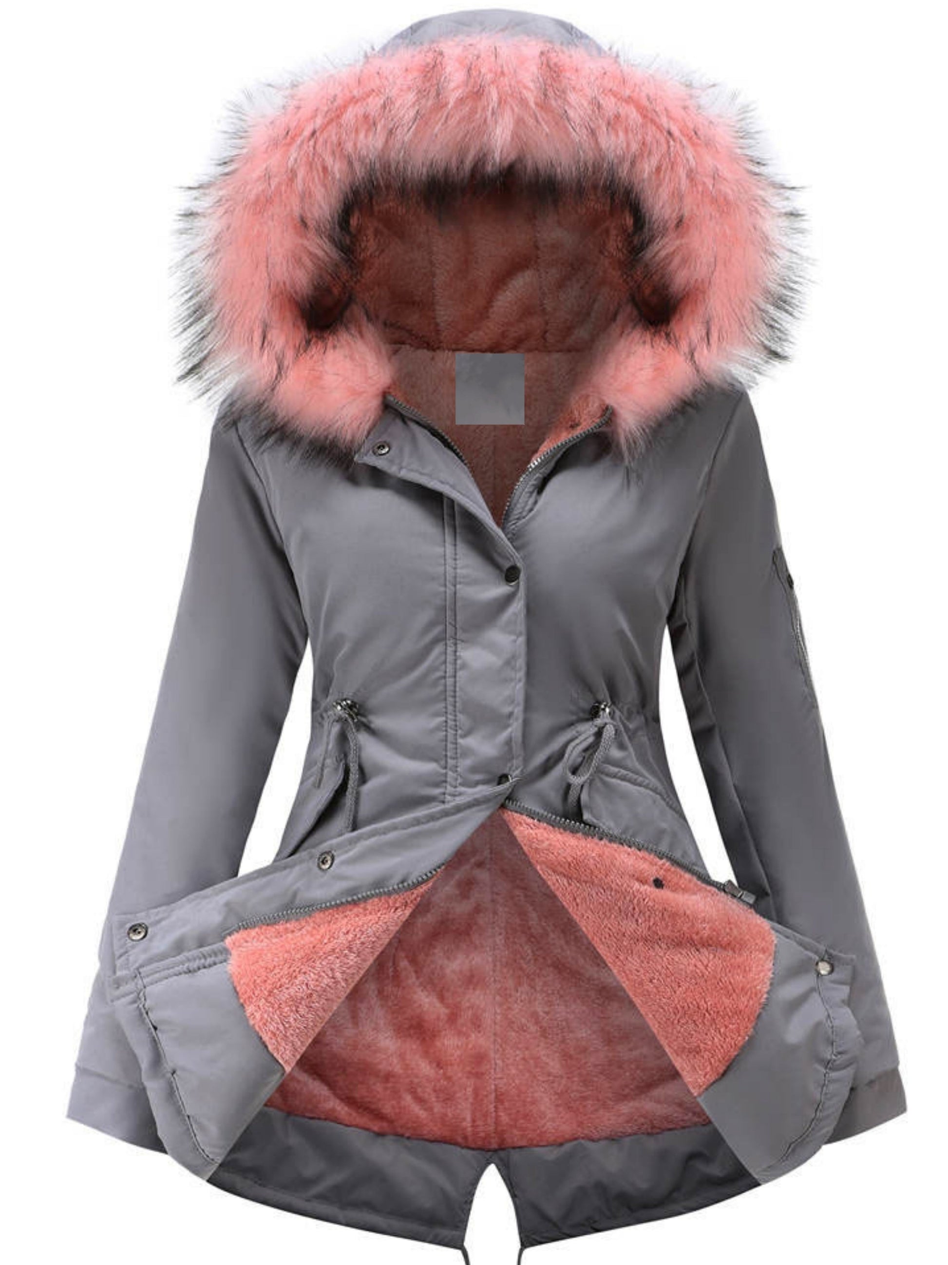 Fuzzy Parka Jas Ritsbaar Warm en Zacht - Mode Vibes