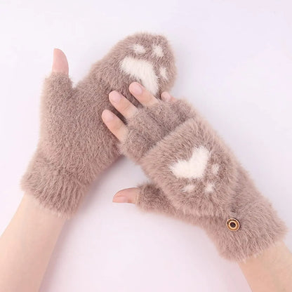 Nina | Schattige & comfortabele minky wanten in de kleur Donkergrijs voor dames in stijl ideaal voor de winter