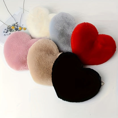 Hartvormige Pluche Tasje Schattig Roze Accessoire - Mode Vibes