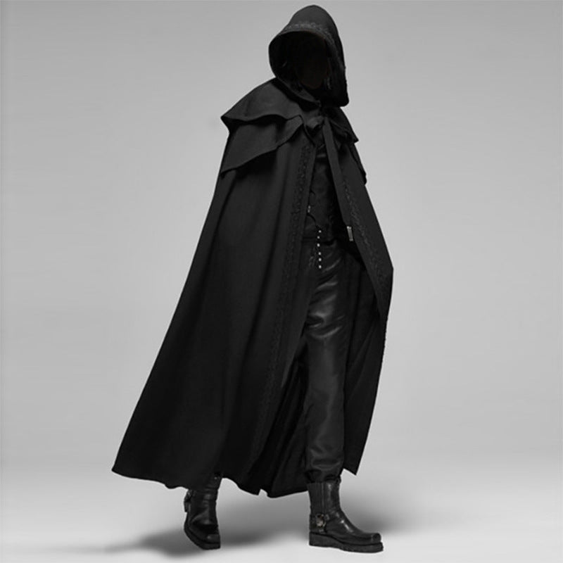 Gothic Cape met Capuchon Zwart Dames - Mode Vibes