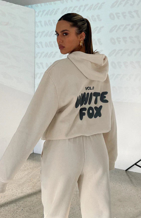 Witte Vos Trainingspak Set voor Vrouw - Mode Vibes