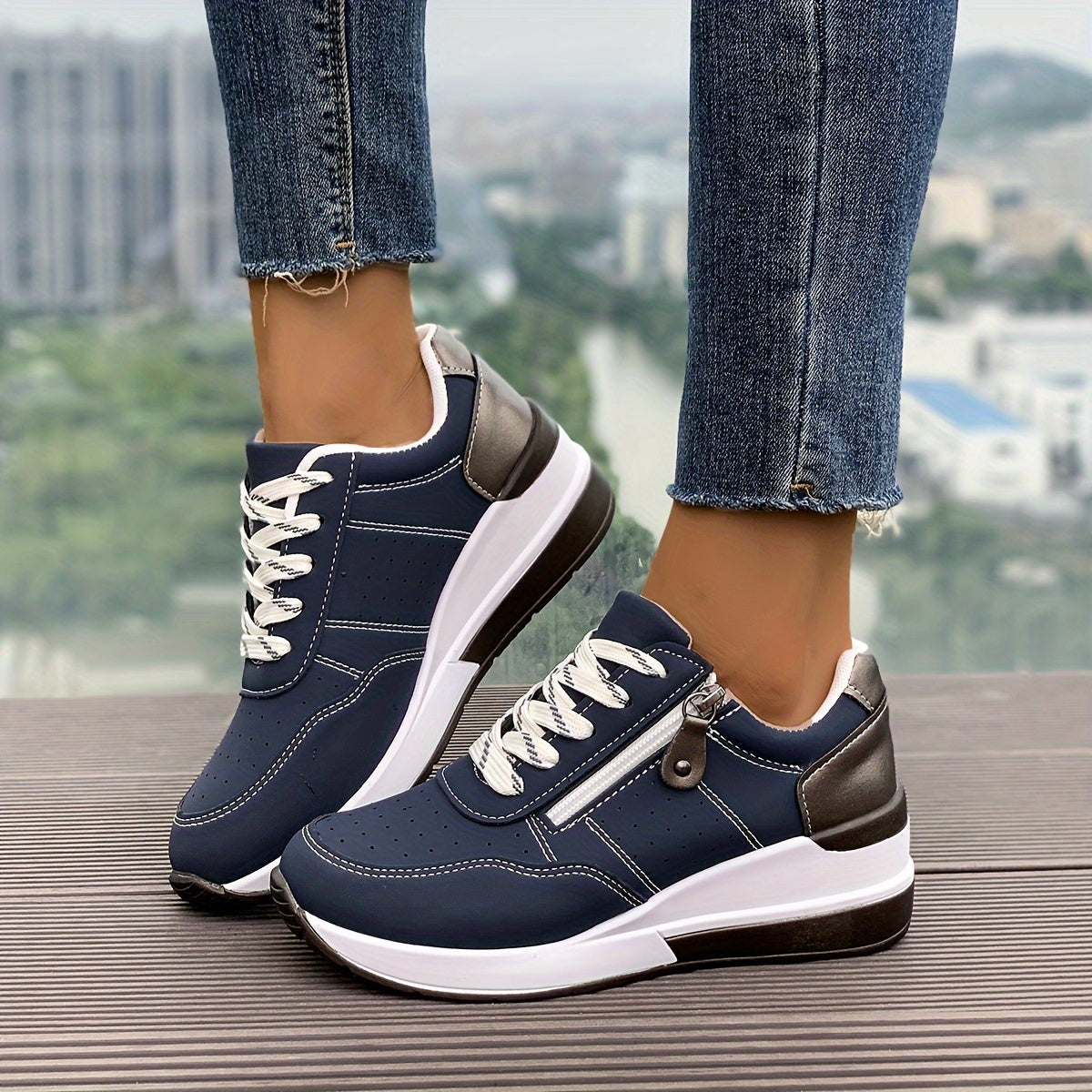 Casual Platform Sneakers voor Dames - Mode Vibes
