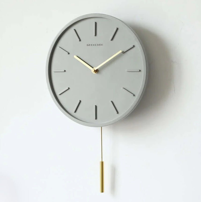 Wandklok Metalen Slinger Industrieel Design
