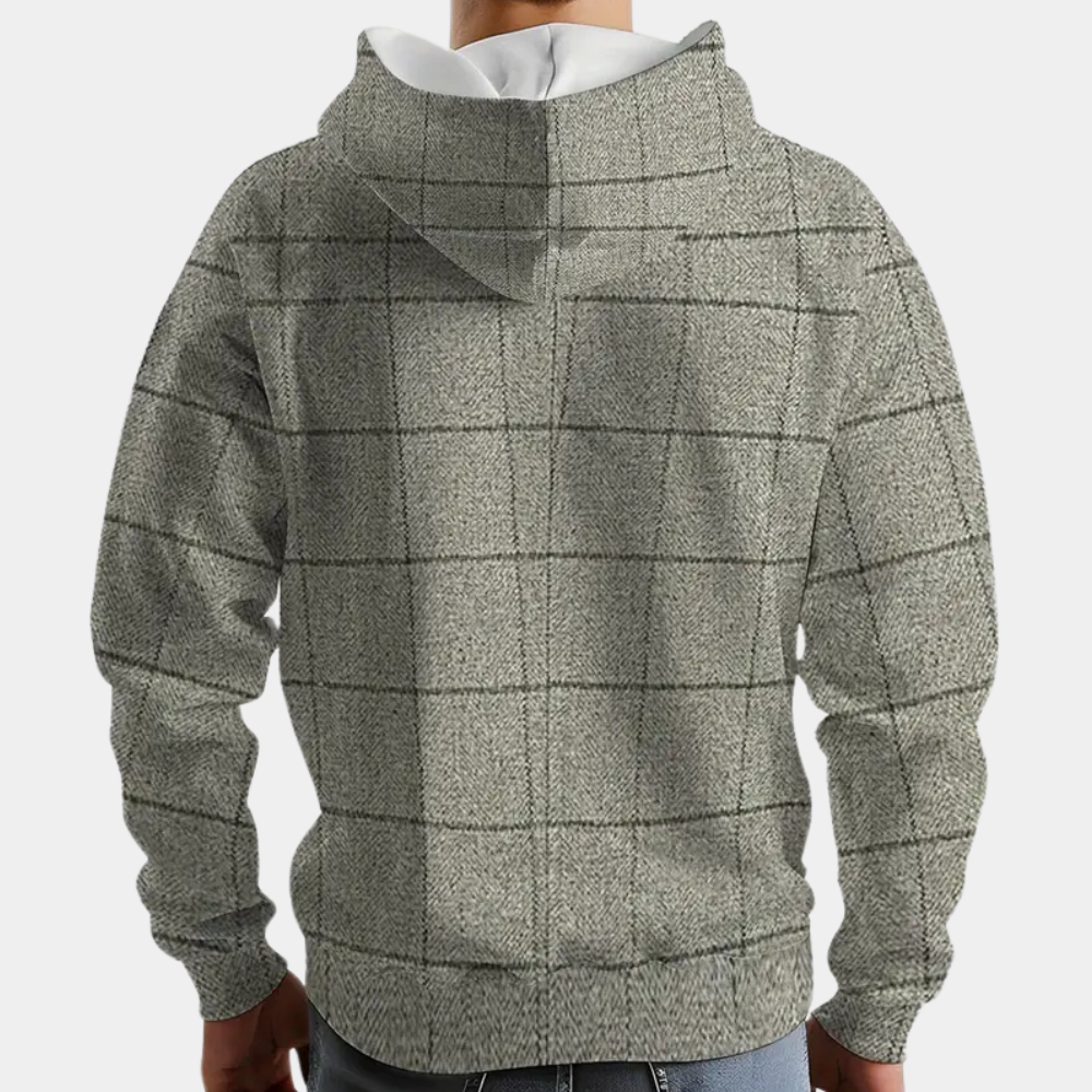 Heren Hoodie Ruitpatroon Veelzijdig Comfortabel