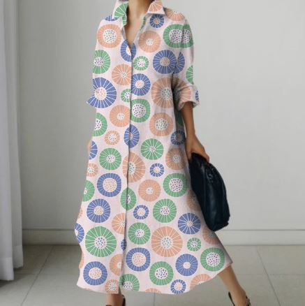 Overhemdjurk Dames Elegante Korte Mouw