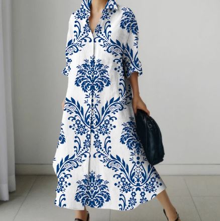 Damesjurk met Bloemenprint Zomerjurk Mooi Model
