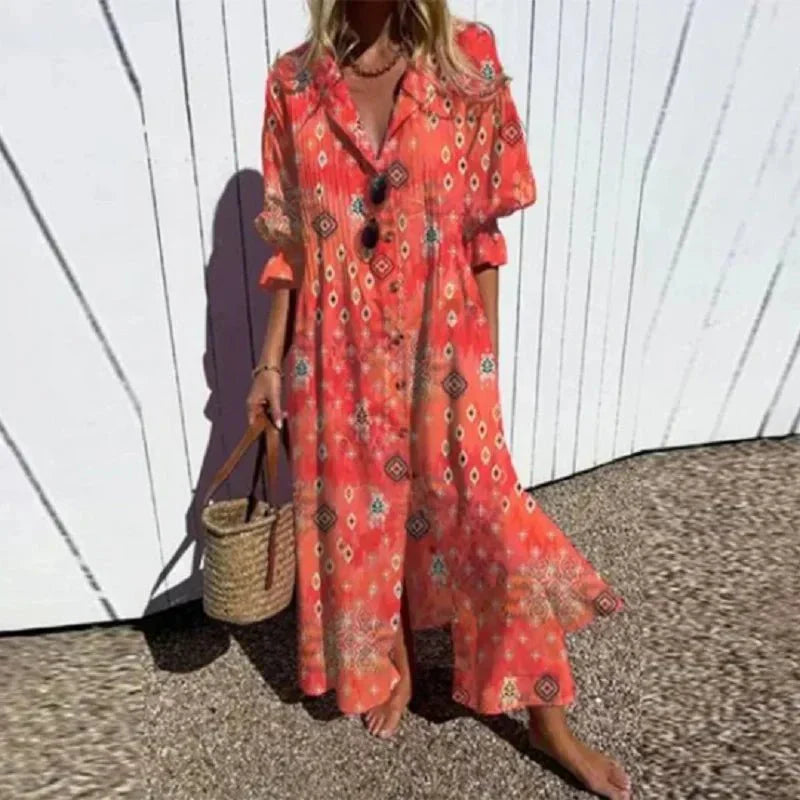 Dames Boho Jurk Losvallend Model