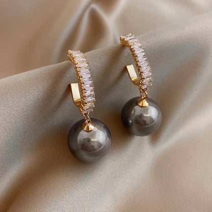 Parel Oorbellen met Zirkonia Elegante Luxe Look - Mode Vibes