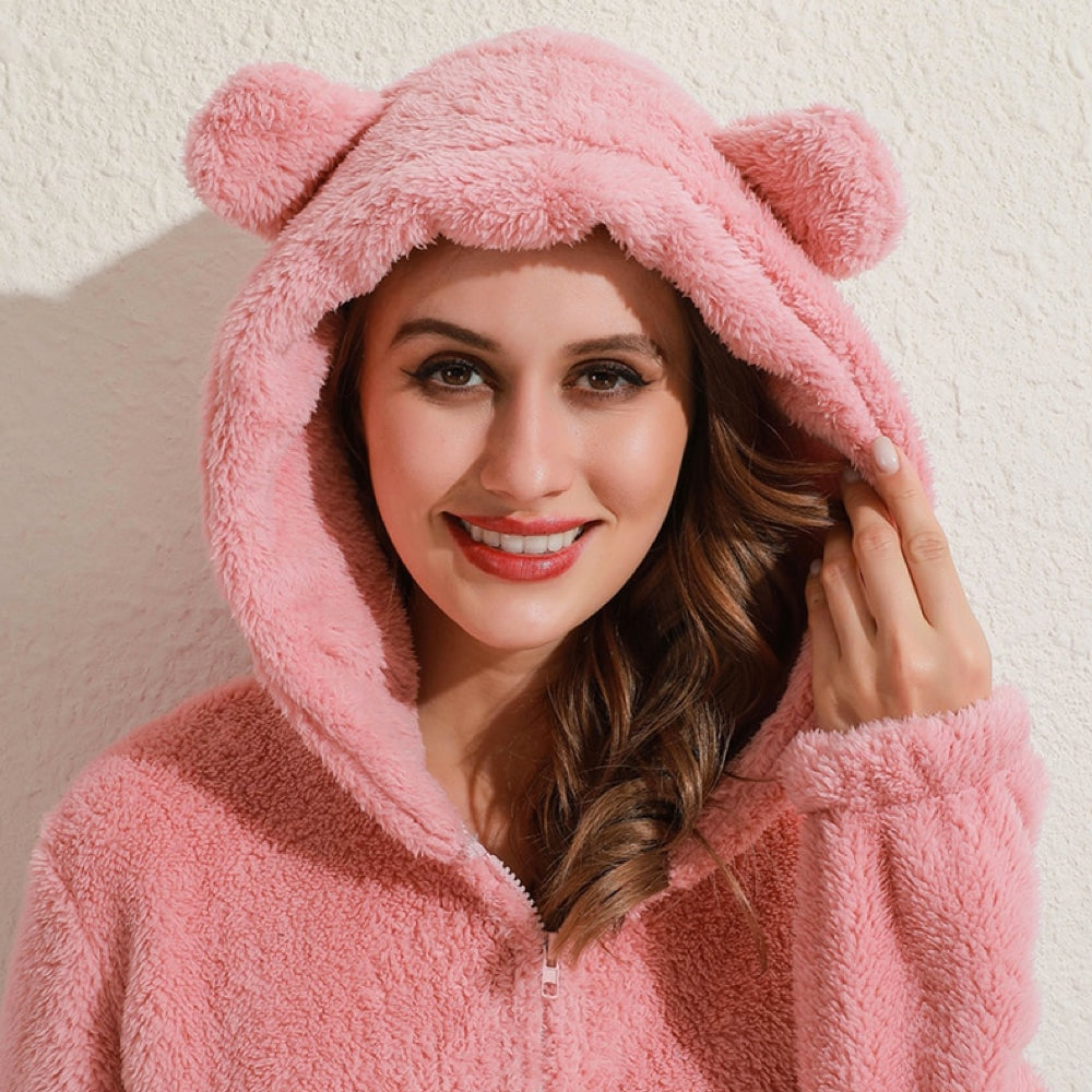 Zachte Fleece Onesie met Beren voor Volwassenen - Mode Vibes