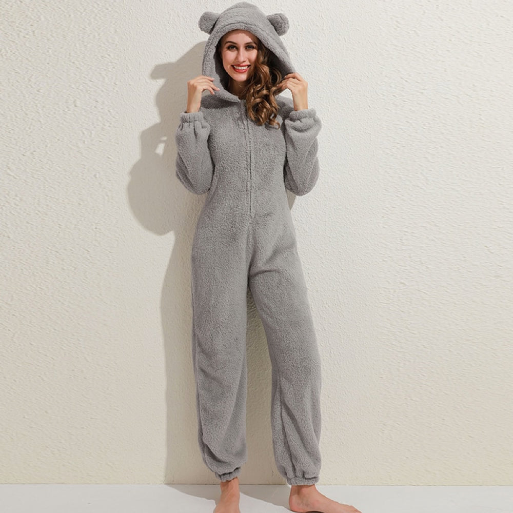Zachte Fleece Onesie met Beren voor Volwassenen